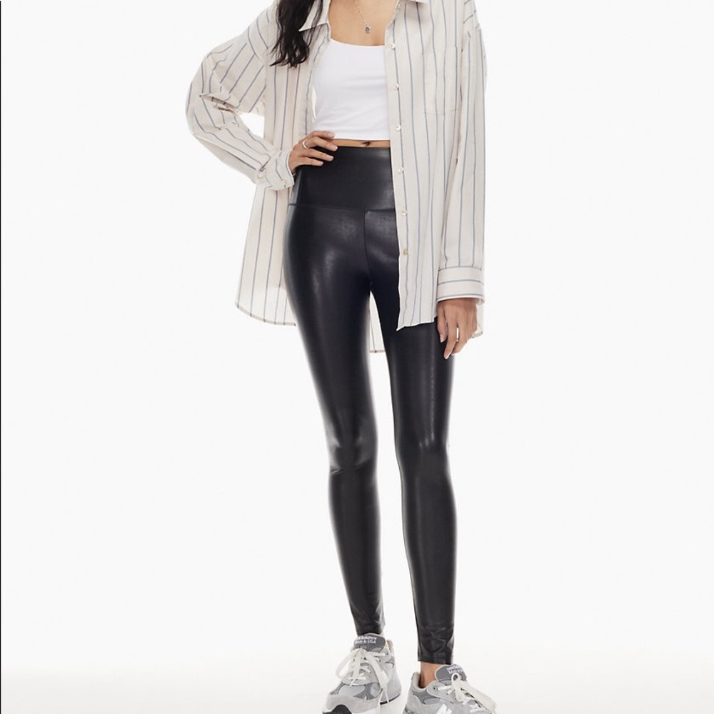 ARITZIA WILFRED FREE DARIA HIGH WAISTED FAUX LEATHER LEGGING PANT XS